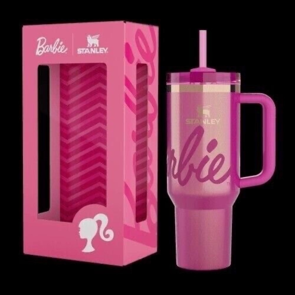 BARBIE™ Icon Barbie 40 OZ Quencher STANLEY Cup; NEW in box; w/BONUS!